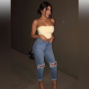 Women’s essential cropped tube top